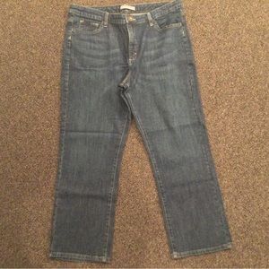 Lee Blue Jeans, Size 16P, Narrow Straight Leg, Just Below the Waist